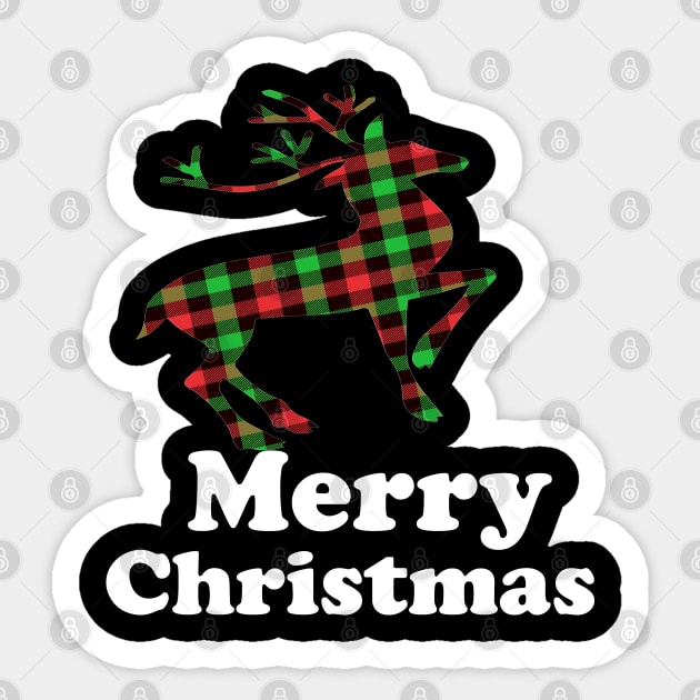 Buffalo plaid Merry christmas Sticker by Theblackberry